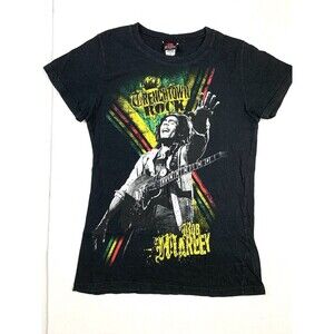 Bob Marley Reggae Zion Rootswear Black T Shirt Boy Size XL